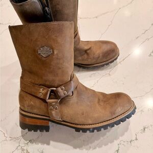 Harley-Davidson Women's Scout Leather Riding Boot Brown - Size 8.5